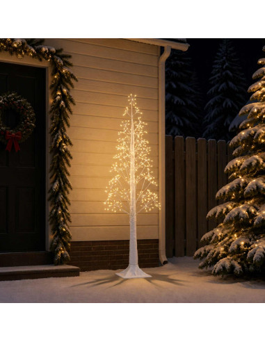 Albero di Natale Starburst Bianco 180 cm Plastica 432 LED