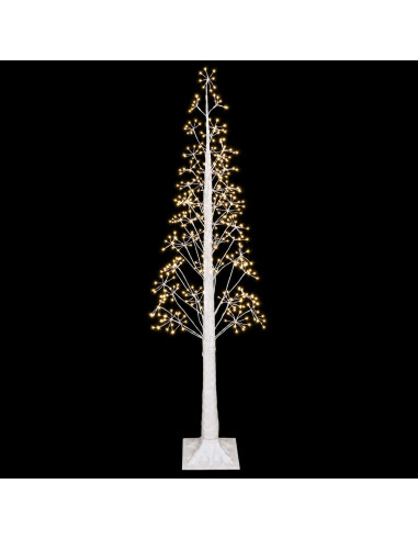 Albero di Natale Starburst Bianco 180 cm Plastica 432 LED