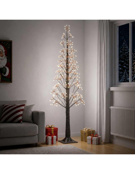 Albero di Natale Starburst Marrone 17 x 17 x 180 cm Plastica