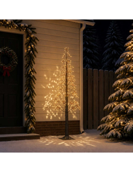 Albero di Natale Starburst Marrone 17 x 17 x 180 cm Plastica
