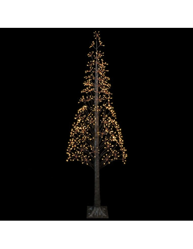 Albero di Natale Starburst Marrone 240 cm Plastica 688 LED