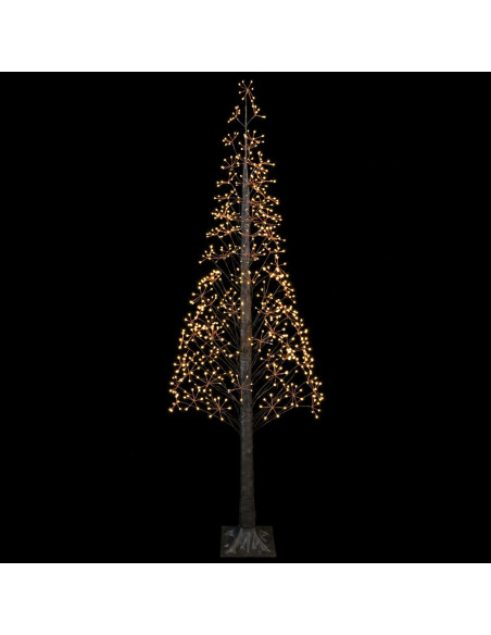Albero di Natale Starburst Marrone 240 cm Plastica 688 LED