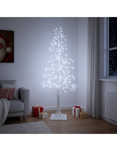 Albero di Natale Starburst Bianco 17 x 17 x 120 cm Plastica