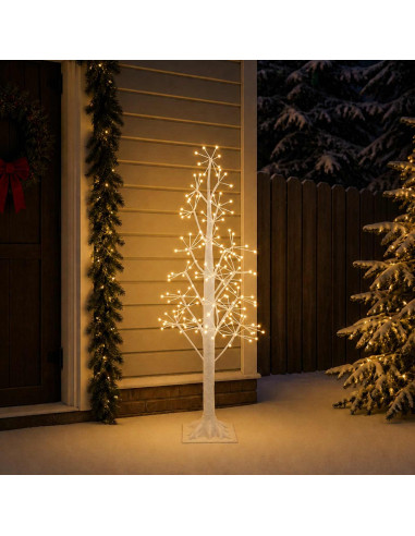 Albero di Natale Starburst Bianco 17 x 17 x 120 cm Plastica