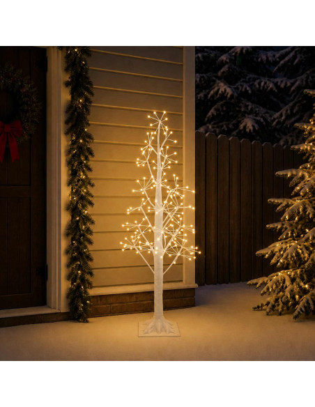 Albero di Natale Starburst Bianco 17 x 17 x 120 cm Plastica