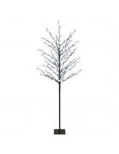 Albero di Natale con palline LED Nero 150 cm Acciaio 185 LED 2