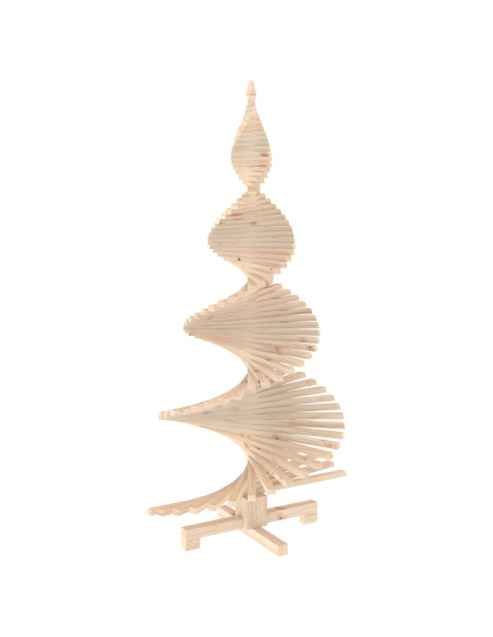 Albero di Natale in legno KOTKA 180 cm Legno Massello di Pino