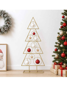 Albero di Natale in metallo con supporto KUOPIO 90 cm Acciaio