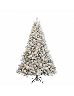 Albero di Natale Artificiale con Palline 180 cm 300 LED 2