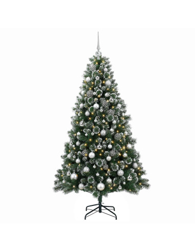 Albero di Natale Artificiale con Palline 210 cm 300 LED