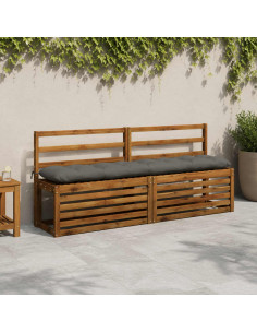 Cuscino per panchina VIANEN 100% Poliestere Grigio
