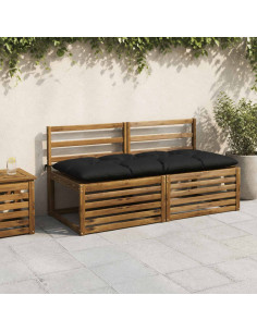 Cuscino per panchina VIANEN 100% Poliestere Nero