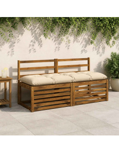 Cuscino per panchina VIANEN 100% Poliestere Crema
