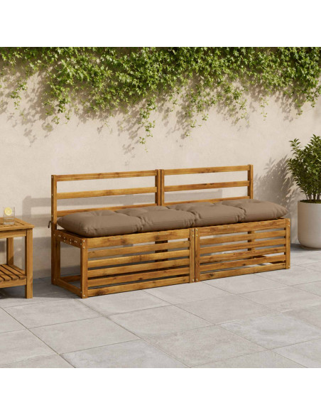 Cuscino per panchina VIANEN 100% Poliestere Tortora