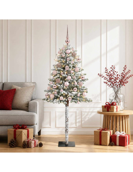 Albero di Natale Artificiale con Palline 150 cm 150 LED