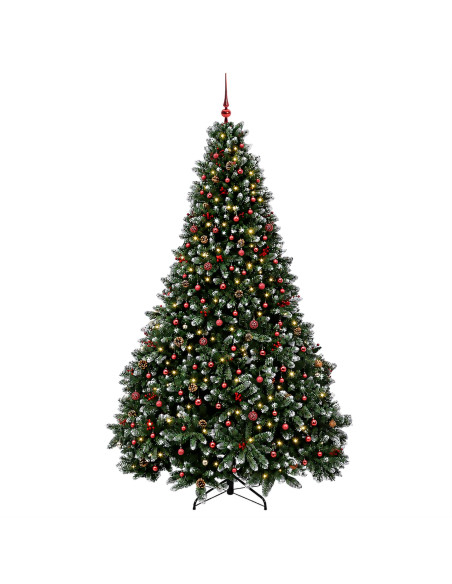 Albero di Natale artificiale verde con palline 300 cm 600 LED