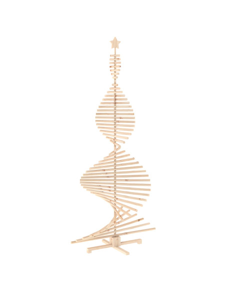 Albero di Natale in legno KOTKA 240 cm Legno Massello di Pino
