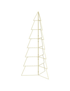 Albero di Natale in metallo KUOPIO 210 cm Acciaio Oro 2