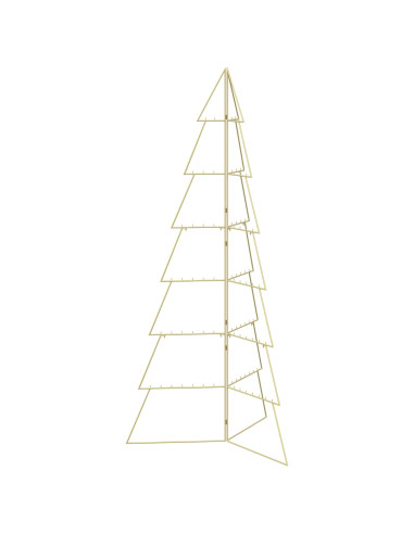 Albero di Natale in metallo KUOPIO 210 cm Acciaio Oro