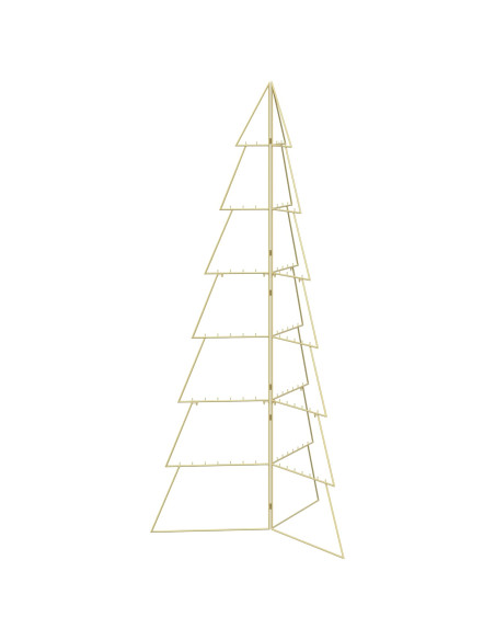 Albero di Natale in metallo KUOPIO 210 cm Acciaio Oro