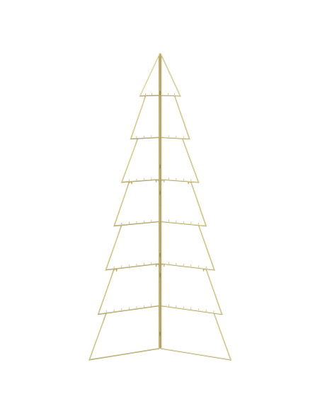 Albero di Natale in metallo KUOPIO 210 cm Acciaio Oro