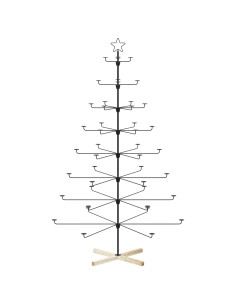 Albero di Natale in Metallo con Supporto KUOPIO 210 cm 2