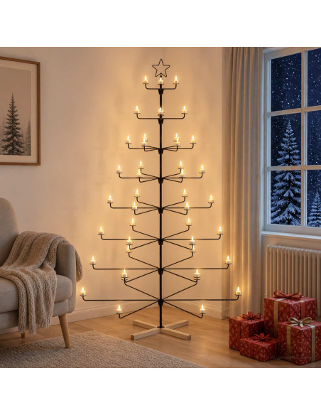 Albero di Natale in Metallo con Supporto KUOPIO 210 cm