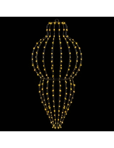 Luce a punta di Natale 2 pz 640 LED Bianco caldo