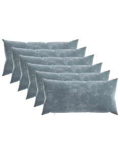 Cuscino 6 pz HEERLEN Azzurro 40 x 70 cm Tessuto Chenille 2