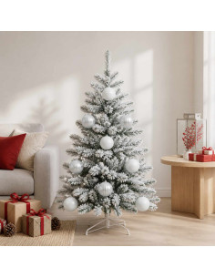 Set di palline di Natale XL 9 pz Bianco Ø 15 cm Plastica