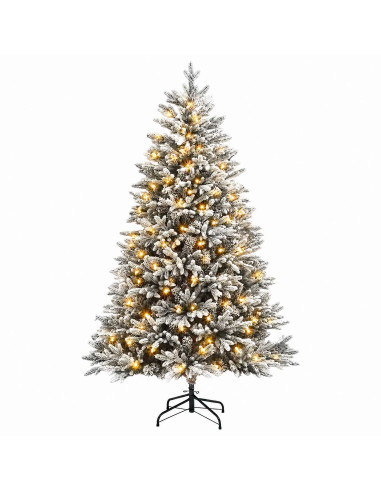 Albero di Natale Artificiale con Rami Pieghevoli 210 cm 300 LED