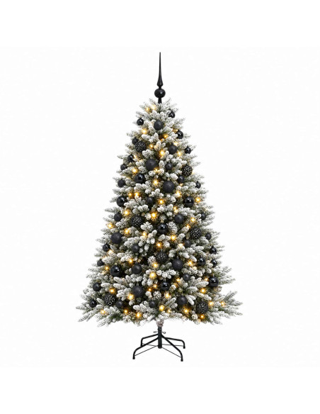 Albero di Natale Artificiale con Palline 210 cm 300 LED