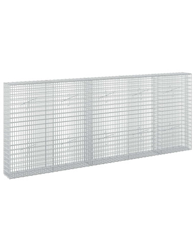 Gabione con Filo da 5 mm e Rete da 5x2,5 cm 250x20x100 cm