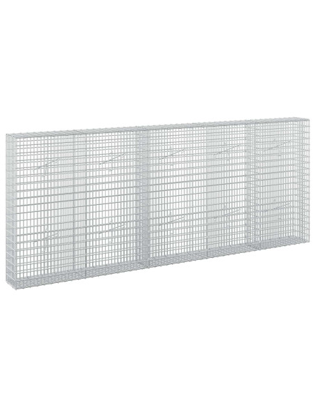 Gabione con Filo da 5 mm e Rete da 5x2,5 cm 250x20x100 cm