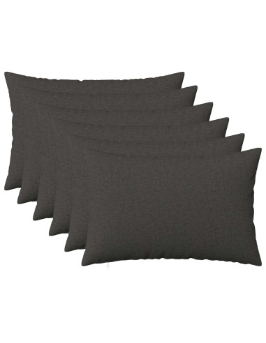 Cuscino con cuscino HEERLEN 6 pz Grigio Scuro Tessuto