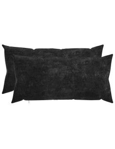 Cuscino 2 pz HEERLEN Antracite 40 x 80 cm Tessuto Chenille 2