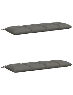 Cuscini per Panchina VIANEN 2 pz 100% Poliestere Grigio 2
