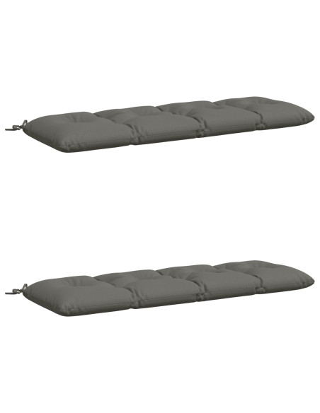 Cuscini per Panchina VIANEN 2 pz 100% Poliestere Grigio