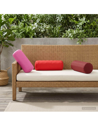 Cuscino 2 pz HEERLEN Rosa Ø 15 x 40 cm Poliestere