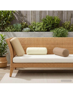 Cuscino 2 pz HEERLEN Tortora Ø 15 x 40 cm Poliestere