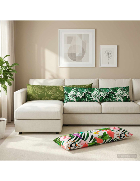 Cuscino da Lanciare 2 pz HEERLEN Design a foglia 40 x 145 cm