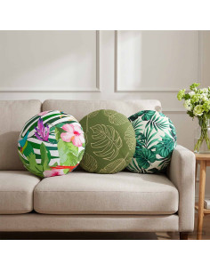 Cuscino 6 pz HEERLEN Design a foglia Ø 40 cm Poliestere