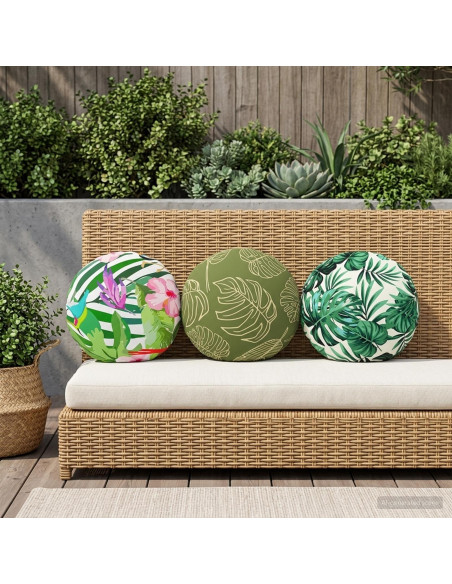 Cuscino 6 pz HEERLEN Design a foglia Ø 40 cm Poliestere