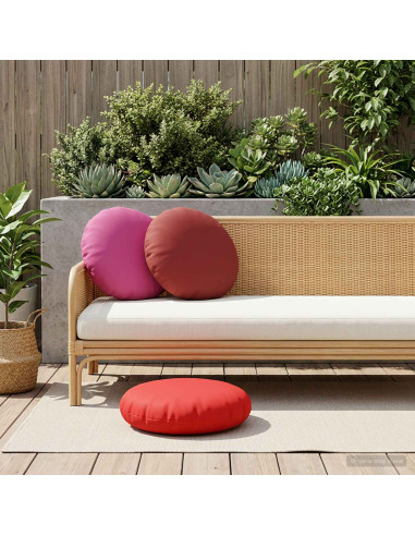 Cuscino 2 pz HEERLEN Rosso Vino Ø 60 cm Poliestere