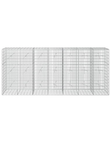 Gabione con Filo da 5 mm e Rete da 5x10 cm 350x20x150 cm