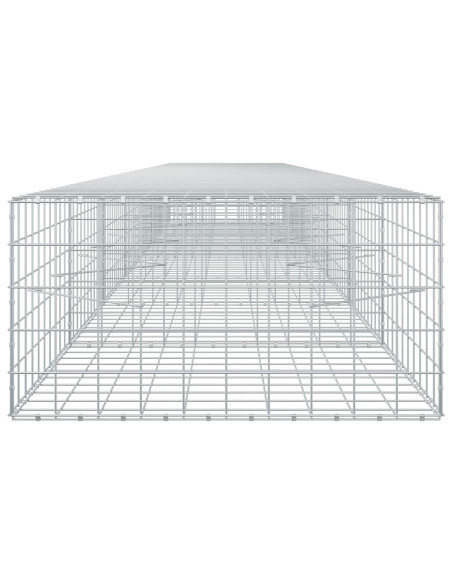 Gabione con filo da 5 mm e rete 10x10 cm 750x100x50 cm