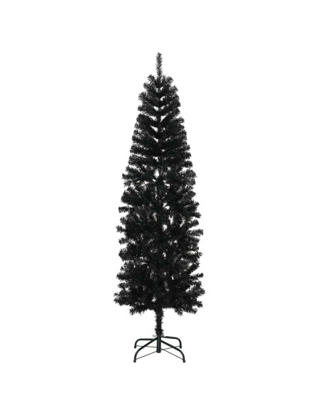 Albero di Natale Artificiale Slim con Palline 180 cm 300 LED