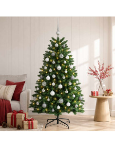 Albero di Natale artificiale verde medio con palline 180 cm