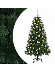 Albero di Natale artificiale con palline 240 cm 300 LED 2