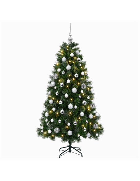 Albero di Natale artificiale con palline 240 cm 300 LED